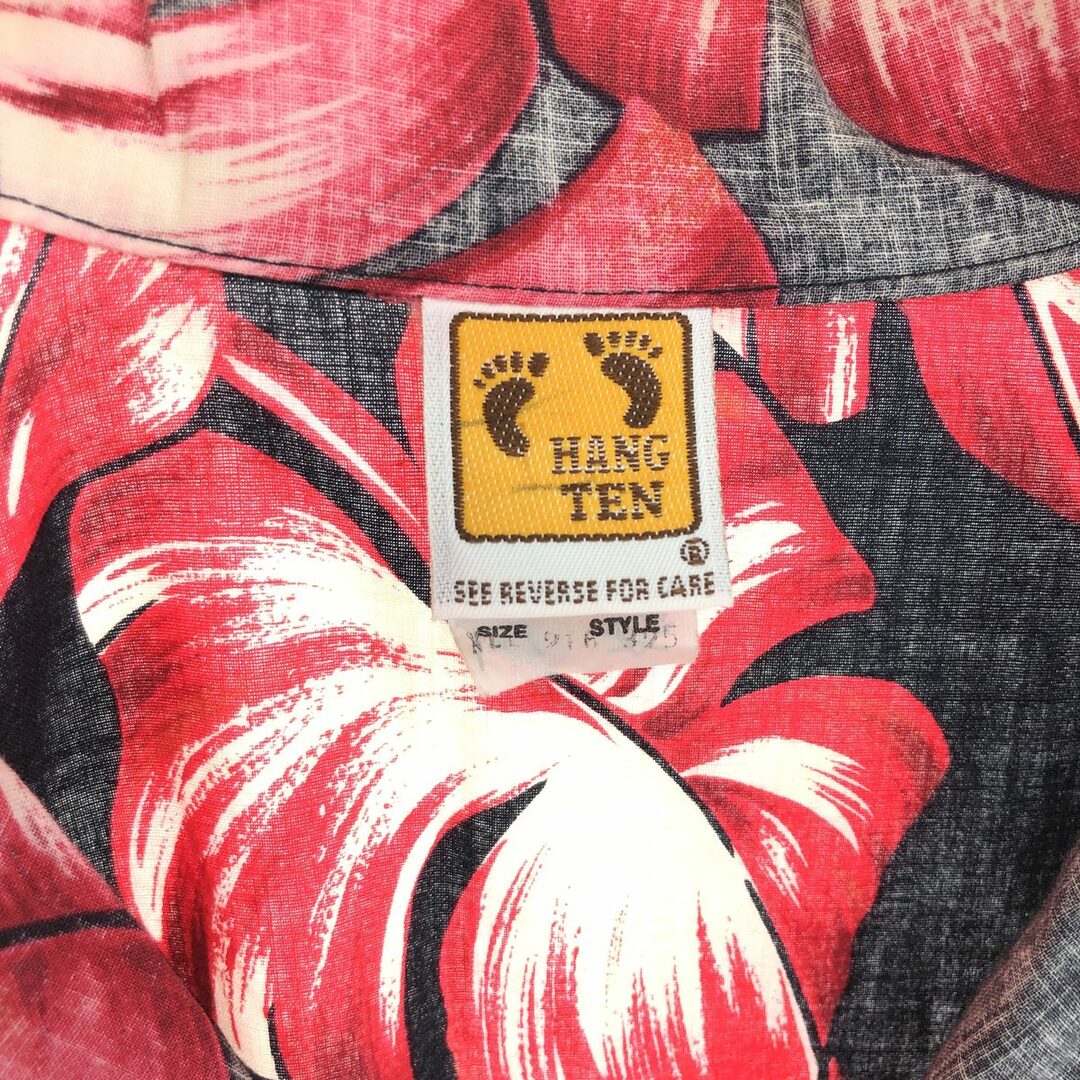 古着 70年代~ HANG TENG ボタニカル柄 オープンカラー ハワイアンアロハシャツ USA製 メンズXL ヴィンテージ /eaa448213 メンズのトップス(シャツ)の商品写真