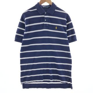 ラルフローレン(Ralph Lauren)の古着 ラルフローレン Ralph Lauren POLO by Ralph Lauren 半袖 ボーダー ポロシャツ メンズL /eaa390090(ポロシャツ)