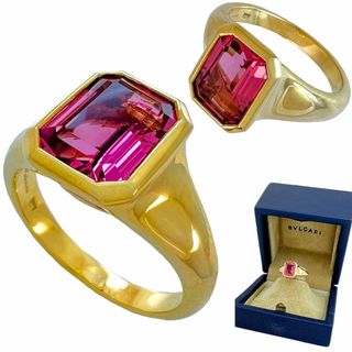 ブルガリ(BVLGARI)のブルガリ　リング　トルマリン　エメラルドカット　750　K18　YG　11.5号(リング(指輪))