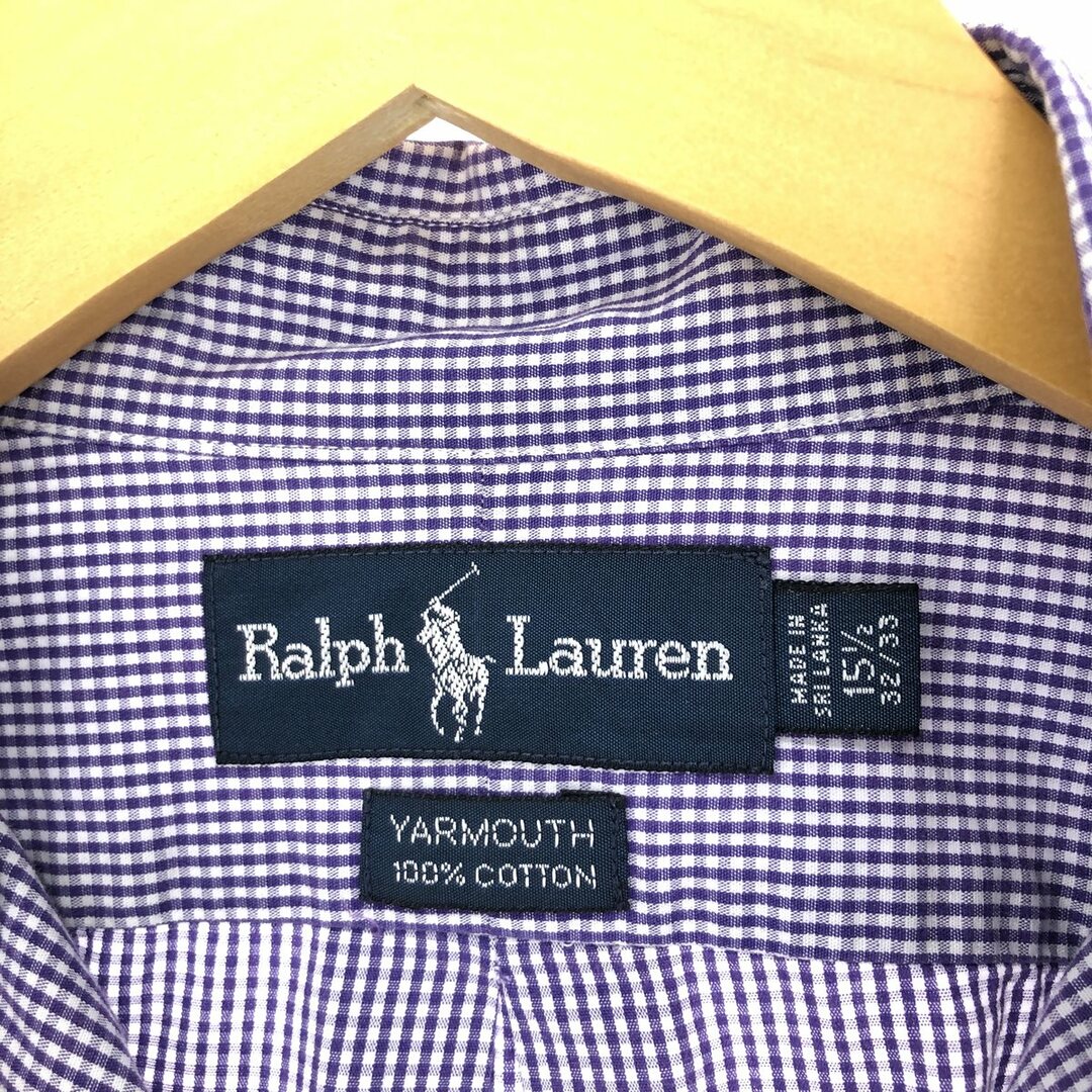 Ralph Lauren(ラルフローレン)の古着 ラルフローレン Ralph Lauren YARMOUTH ギンガムチェック 長袖 ボタンダウンチェックシャツ メンズXL /eaa448227 メンズのトップス(シャツ)の商品写真