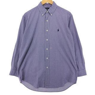 ラルフローレン(Ralph Lauren)の古着 ラルフローレン Ralph Lauren YARMOUTH ギンガムチェック 長袖 ボタンダウンチェックシャツ メンズXL /eaa448227(シャツ)