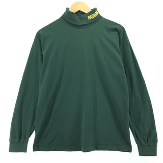 古着 90年代 RIDDELL NFL GREEN BAY PACKERS グリーンベイパッカーズ タートルネック ロングTシャツ ロンT USA製 メンズL ヴィンテージ /eaa410226(Tシャツ/カットソー(半袖/袖なし))