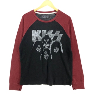 古着 KISS キッス ラグラン ロンT バンドTシャツ バンT メンズM /eaa410254(Tシャツ/カットソー(半袖/袖なし))