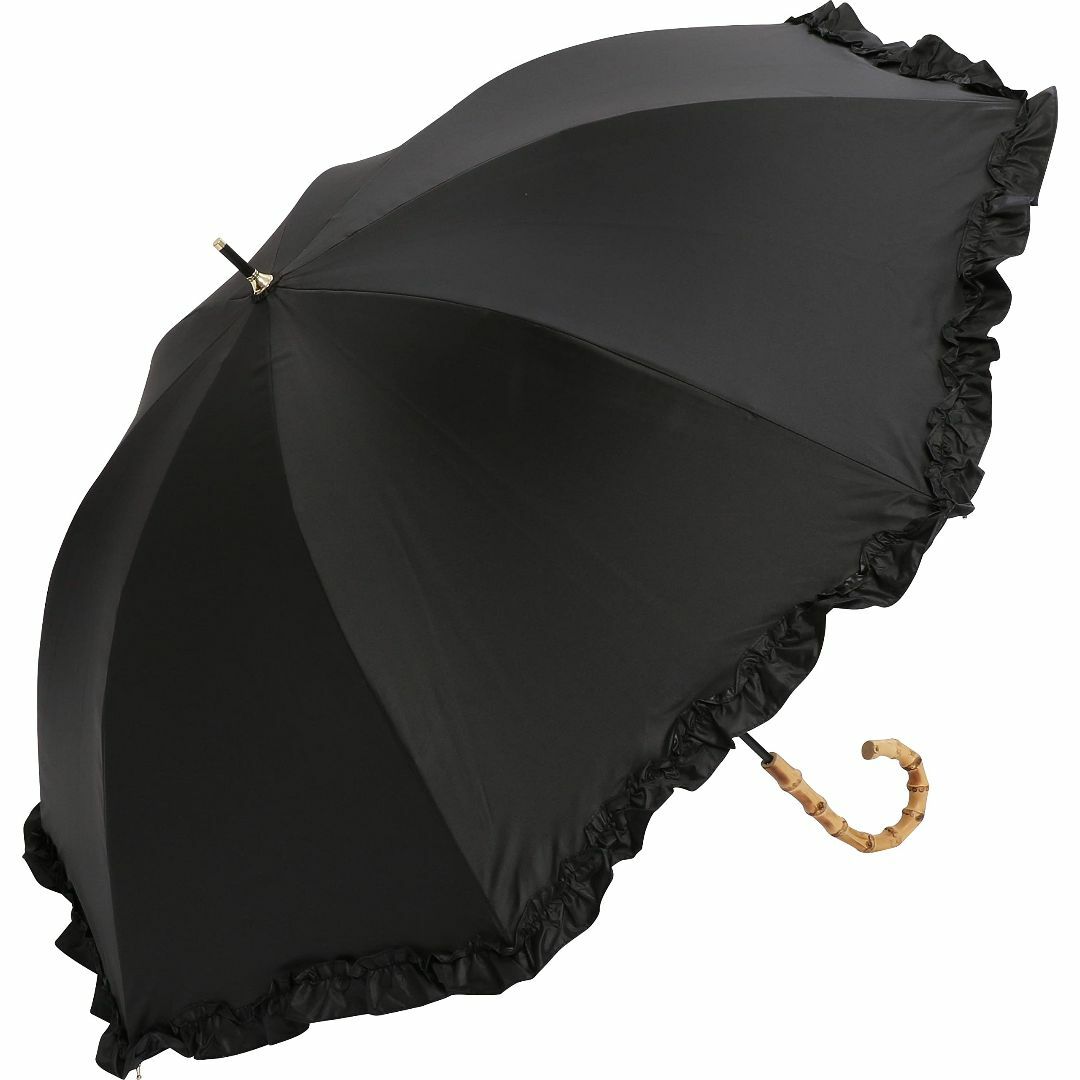【色: FLL008/ブラック】日傘 完全遮光 レディース 長傘 UVカット 1 レディースのファッション小物(その他)の商品写真