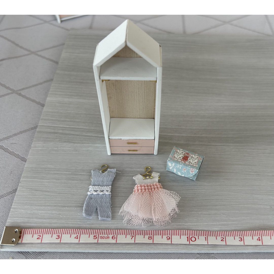 【送料込　匿名配送】ミニチュア　ドールハウス　子供部屋　寝室家具　2段ベッド ハンドメイドのおもちゃ(ミニチュア)の商品写真
