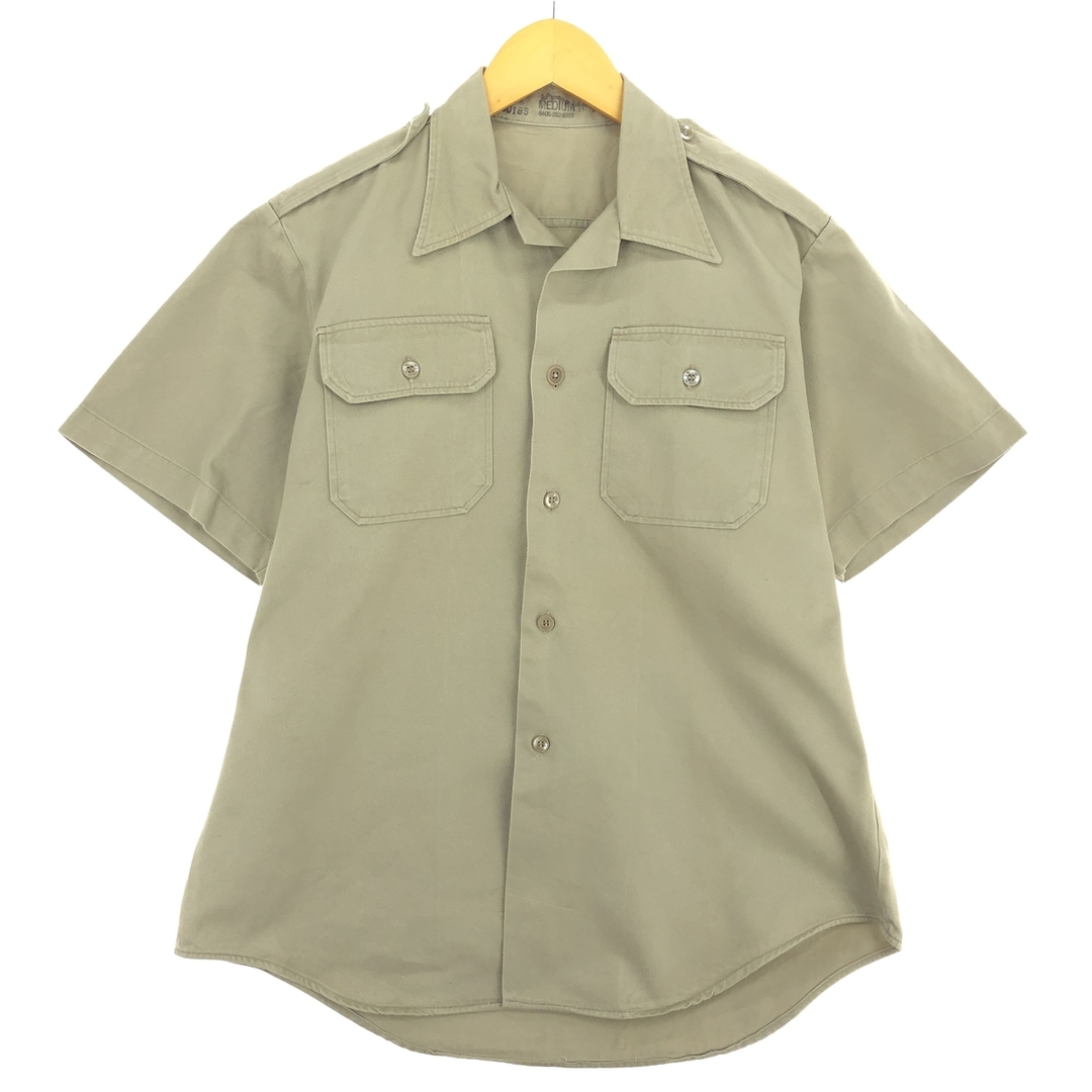 古着 60年代 米軍実品 オープンカラー 半袖 ミリタリーシャツ ドレスシャツ USA製 メンズM ヴィンテージ /eaa448848 メンズのトップス(シャツ)の商品写真
