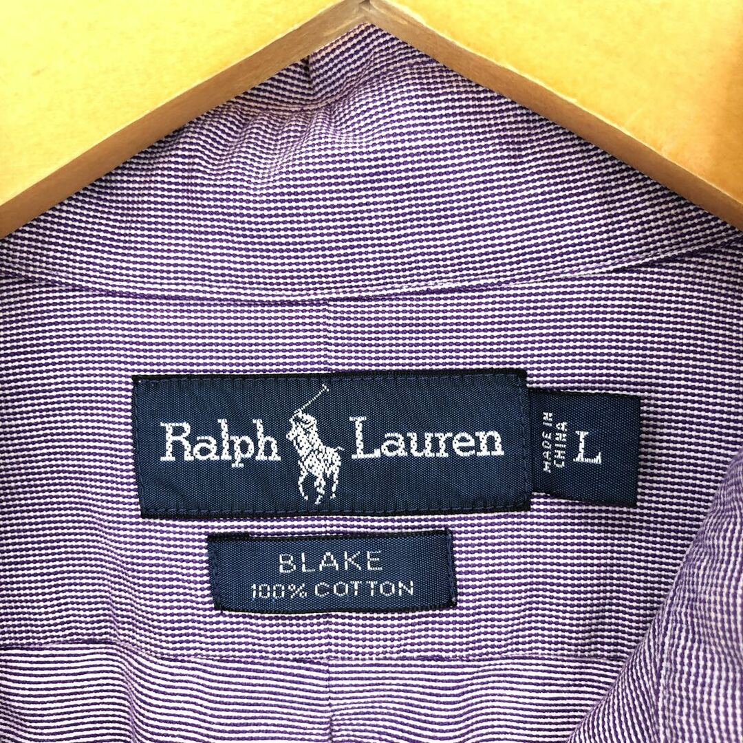 Ralph Lauren(ラルフローレン)の古着 ラルフローレン Ralph Lauren BLAKE 長袖 ボタンダウンシャツ メンズL /eaa448859 メンズのトップス(シャツ)の商品写真