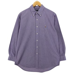 ラルフローレン(Ralph Lauren)の古着 ラルフローレン Ralph Lauren BLAKE 長袖 ボタンダウンシャツ メンズL /eaa448859(シャツ)