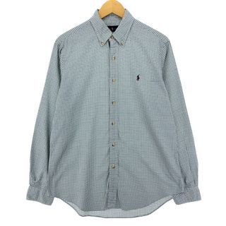 ラルフローレン(Ralph Lauren)の古着 ラルフローレン Ralph Lauren 長袖 ボタンダウンチェックシャツ メンズM /eaa448860(シャツ)