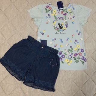 ANNA SUI mini - 【新品】　アナスイミニ　Tシャツ　ショートパンツ　ねこ