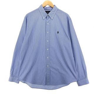 ラルフローレン(Ralph Lauren)の古着 ラルフローレン Ralph Lauren CUSTOM FIT 長袖 ボタンダウンストライプシャツ メンズXL /eaa448864(シャツ)