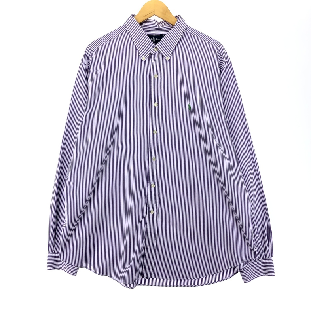 Ralph Lauren(ラルフローレン)の古着 ラルフローレン Ralph Lauren CLASSIC FIT クラシックフィット 長袖 ボタンダウンストライプシャツ メンズXXL /eaa448866 メンズのトップス(シャツ)の商品写真