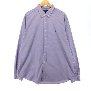 ラルフローレン(Ralph Lauren)の古着 ラルフローレン Ralph Lauren CLASSIC FIT クラシックフィット 長袖 ボタンダウンストライプシャツ メンズXXL /eaa448866(シャツ)