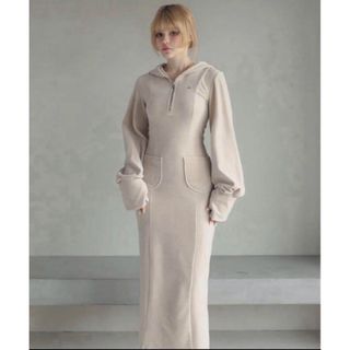 andmary  Lucy long dress   ピンクベージュ(ロングワンピース/マキシワンピース)