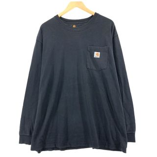 カーハート(carhartt)の古着 カーハート Carhartt ORIGINAL FIT 無地ポケットロングTシャツ ロンT メンズXL /eaa410253(Tシャツ/カットソー(半袖/袖なし))