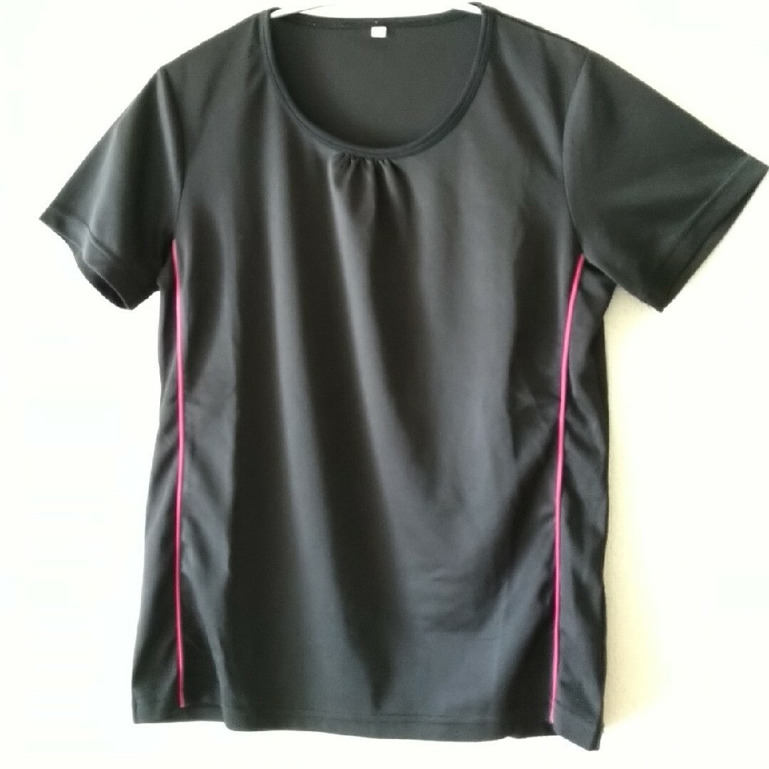 黒 ドライTシャツL  レディースドライシャツL レディースのトップス(Tシャツ(半袖/袖なし))の商品写真