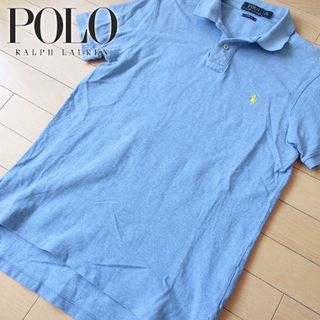 ポロラルフローレン(POLO RALPH LAUREN)の美品 M ポロラルフローレン メンズ 半袖ポロシャツ 水色(ポロシャツ)