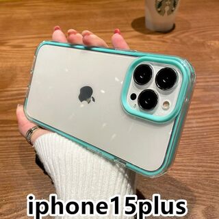 iphone15plusケース カーバーブルー 661(iPhoneケース)