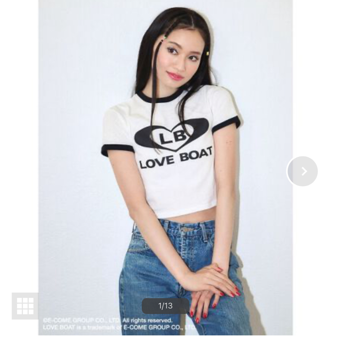 green parks(グリーンパークス)のLOVEBOAT クロップドTシャツ レディースのトップス(Tシャツ(半袖/袖なし))の商品写真