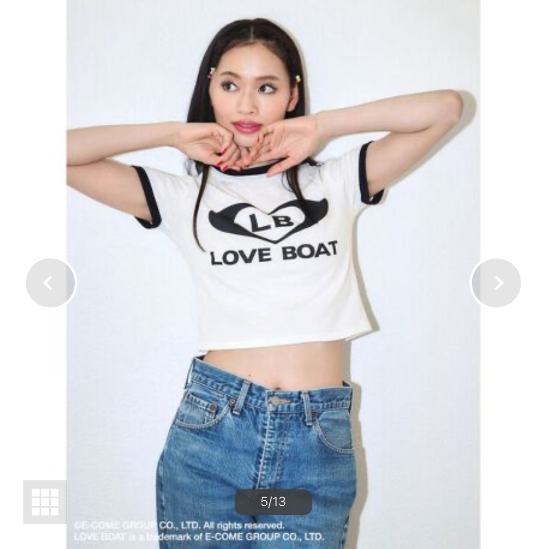 green parks(グリーンパークス)のLOVEBOAT クロップドTシャツ レディースのトップス(Tシャツ(半袖/袖なし))の商品写真