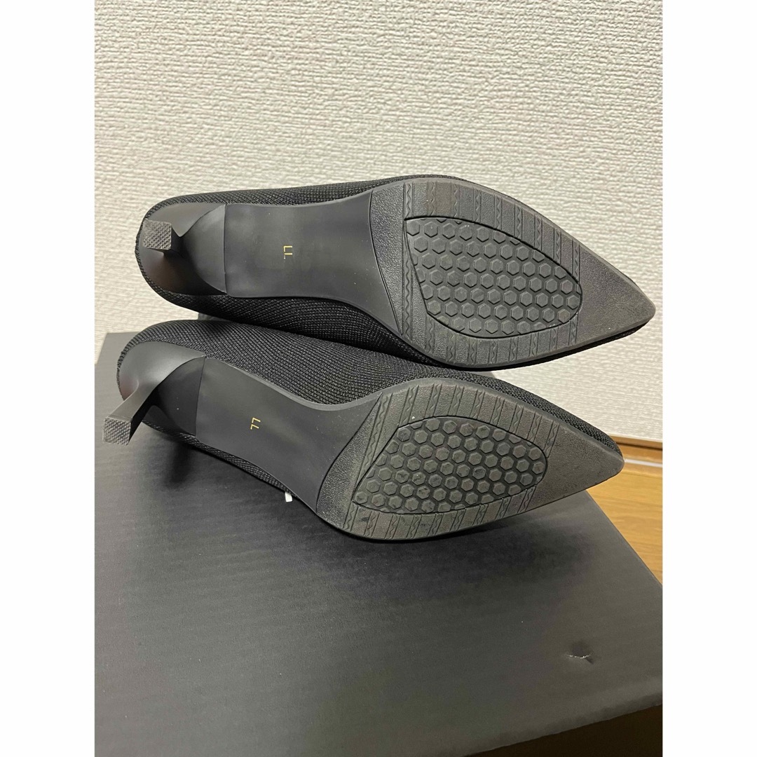 RANDA(ランダ)のRANDA ランダ ソフトストレッチニットソックスブーツ ブラック LLサイズ レディースの靴/シューズ(ブーツ)の商品写真