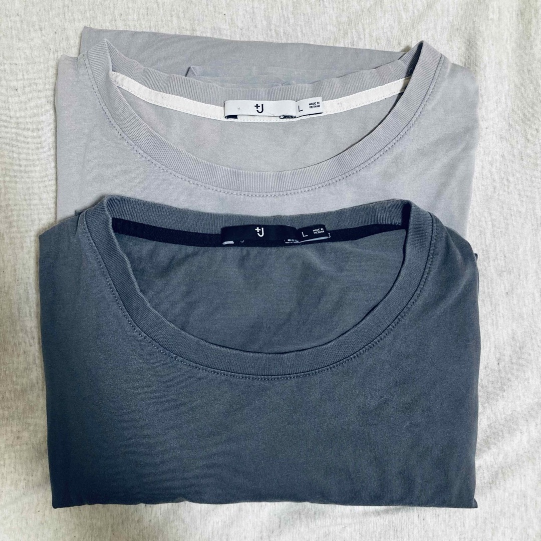 【希少】ユニクロ　+j　Tシャツ　2枚セット　グレー　チャコールグレー メンズのトップス(Tシャツ/カットソー(半袖/袖なし))の商品写真