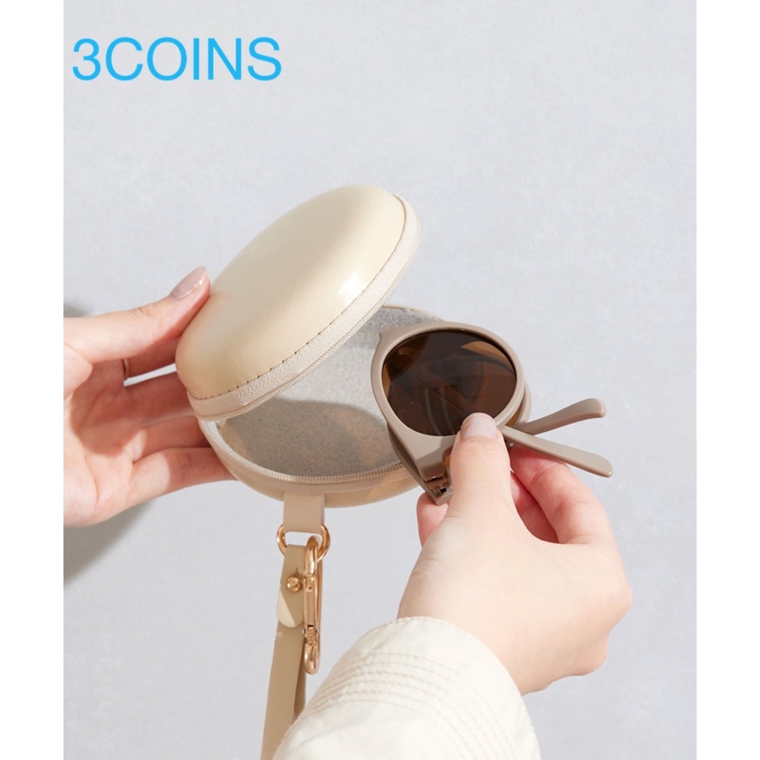 3COINS(スリーコインズ)の新品未開封◇ スリーコインズ 折りたたみファッション用グラス サングラス レディースのファッション小物(サングラス/メガネ)の商品写真