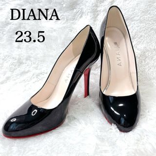 ダイアナ(DIANA)の美品✨DIANA ダイアナ アーモンドトゥ　パンプス　エナメル　レッドソール(ハイヒール/パンプス)