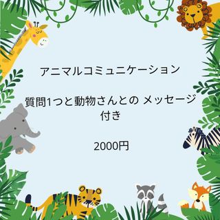 アニマルコミュニケーション 質問1つ 動物さんとのメッセージ付き(その他)