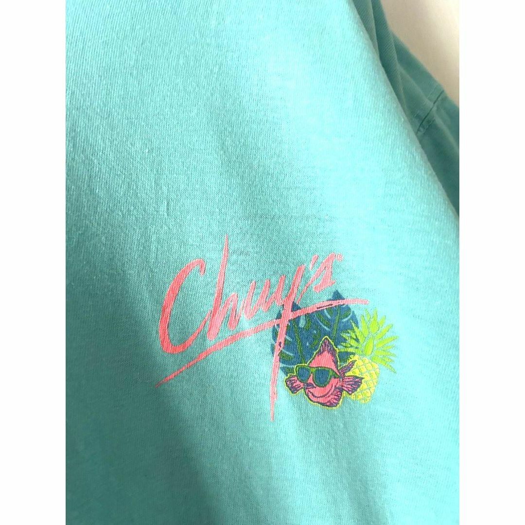 コンフォートカラーズ Chuy’s パイナップル Tシャツライトブルー水色古着 メンズのトップス(Tシャツ/カットソー(半袖/袖なし))の商品写真