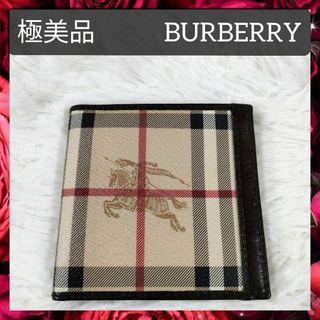 バーバリー(BURBERRY)の極美品 バーバリー 二つ折り 財布 ノバチェック ウォレット レディース メンズ(財布)