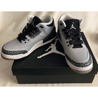 ナイキ(NIKE)の【新品】Air Jordan 3 レトロ BGウルフグレー メタリック シルバー(スニーカー)