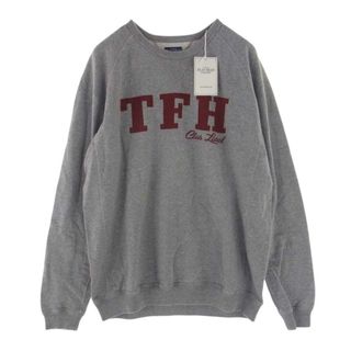 フラットヘッド(THE FLAT HEAD)のTHE FLAT HEAD ザフラットヘッド スウェット SWEAT TFH 染み込みプリント クルーネック 両V スウェット トレーナー グレー系 XL【中古】(スウェット)