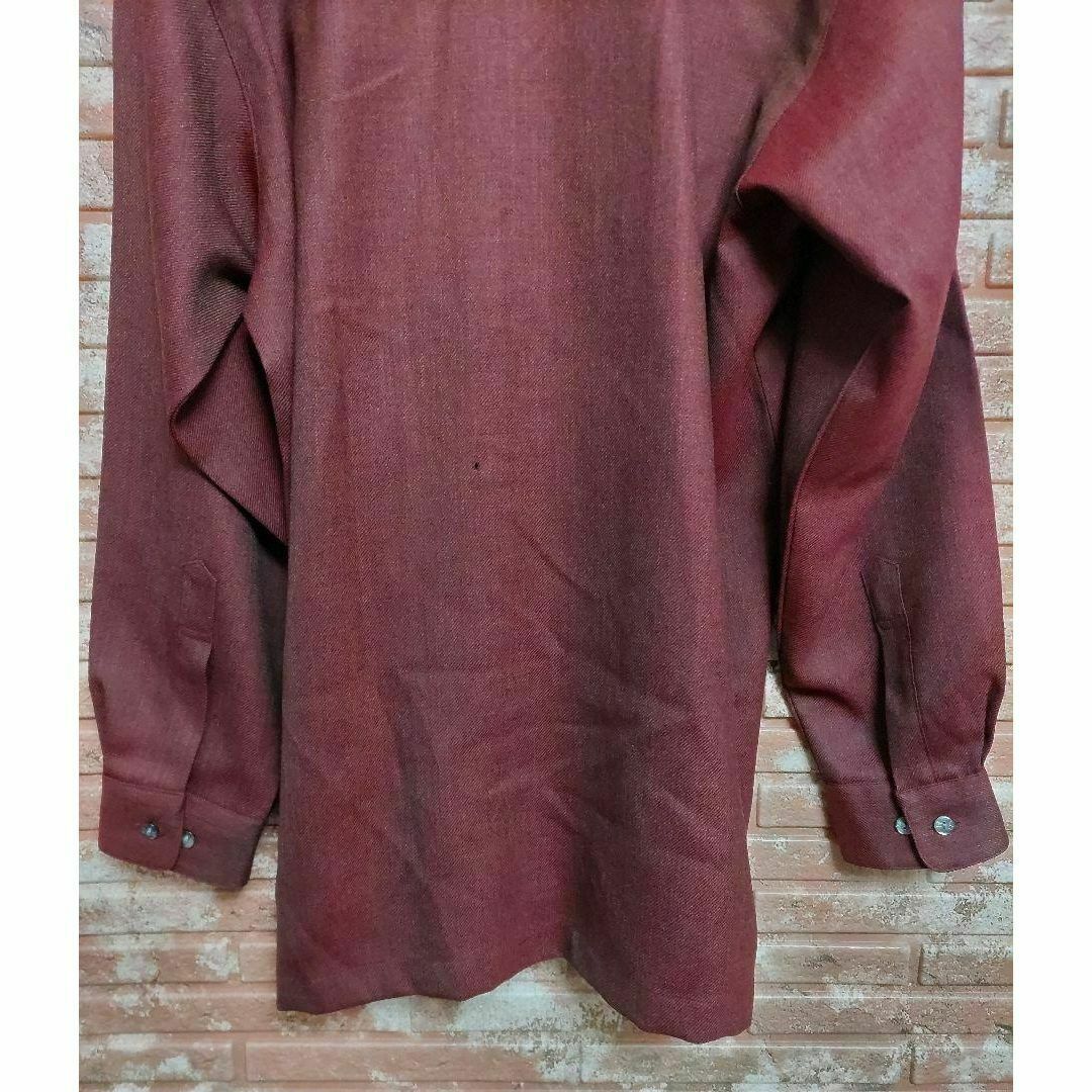 LYLE&SCOTT(ライルアンドスコット)のCLUB L/S ライル&スコット ウール100％ 長袖シャツ 赤M メンズのトップス(シャツ)の商品写真