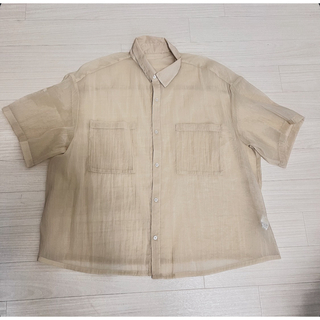 ジーユー(GU)の【美品】GU シースルーシャツ　XL(Tシャツ(半袖/袖なし))