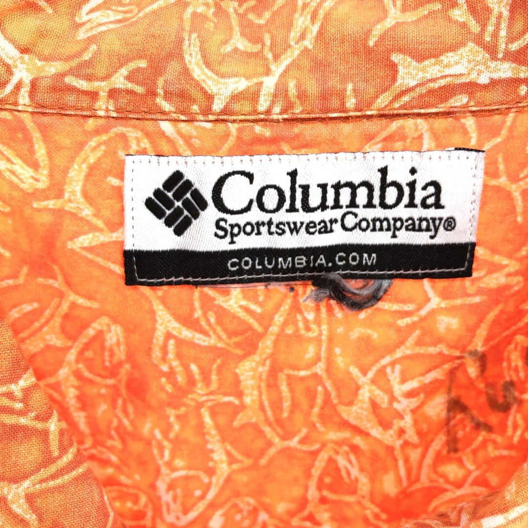 Columbia(コロンビア)の古着 コロンビア Columbia 総柄 魚柄 ハワイアンアロハシャツ メンズL /eaa448207 メンズのトップス(シャツ)の商品写真