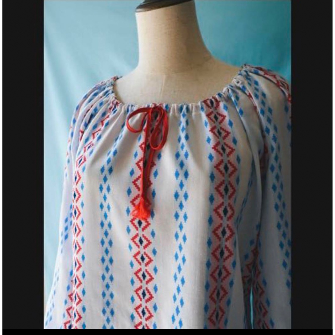 1970's German Woven Folk Blouse レディースのトップス(シャツ/ブラウス(長袖/七分))の商品写真