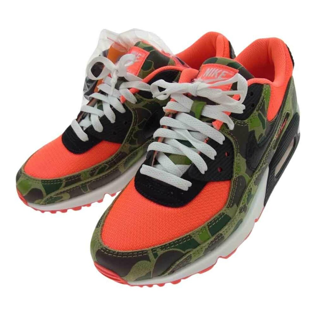 NIKE(ナイキ)のNIKE ナイキ スニーカー CW6024-600 × atmos アトモス AIR MAX 90 DUCK CAMO エアマックス90 ダックカモ スニーカー ピンク系 グリーン系 27.5cm【極上美品】【中古】 メンズの靴/シューズ(スニーカー)の商品写真