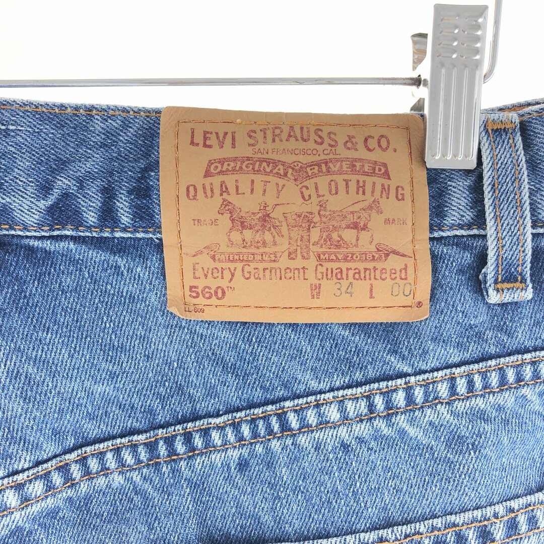 Levi's(リーバイス)の古着 00年代 リーバイス Levi's 560 LOOSE FIT デニムショーツ ハーフパンツ メンズw34 /eaa382637 メンズのパンツ(ショートパンツ)の商品写真