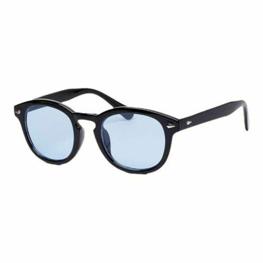 サングラス　UV　カラーサングラス　ウェリントン　ライト　ブルー　メガネ　レンズ メンズのファッション小物(サングラス/メガネ)の商品写真