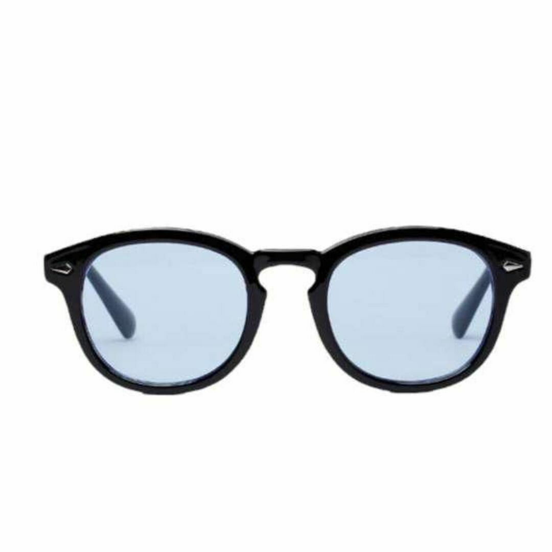 サングラス　UV　カラーサングラス　ウェリントン　ライト　ブルー　メガネ　レンズ メンズのファッション小物(サングラス/メガネ)の商品写真
