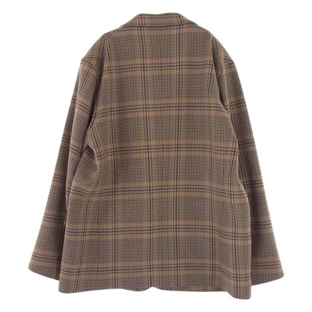 AURALEE(オーラリー)のAURALEE オーラリー ジャケット A9AJ01SC WOOL SERGE CHECK JACKET ウール サージ チェック テーラード ジャケット ブラウン系 4【美品】【中古】 メンズのジャケット/アウター(その他)の商品写真