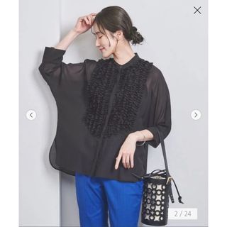 ユナイテッドアローズ(UNITED ARROWS)のユナイテッドアローズ　シアーフリルブラウス(シャツ/ブラウス(長袖/七分))