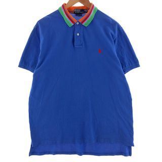 ラルフローレン(Ralph Lauren)の古着 ラルフローレン Ralph Lauren POLO by Ralph Lauren CUSTOM FIT 半袖 ポロシャツ メンズXL /eaa382760(ポロシャツ)