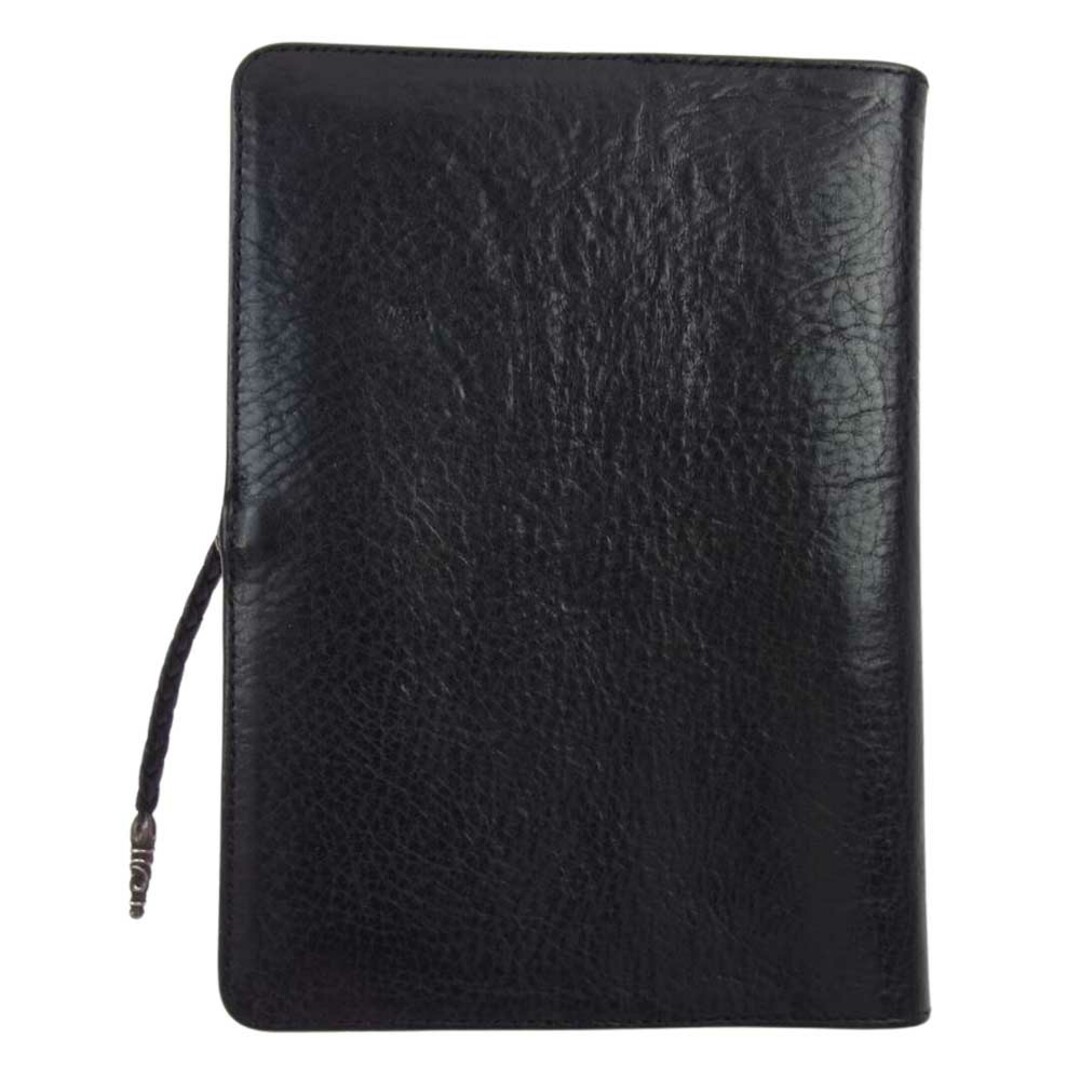 Chrome Hearts(クロムハーツ)のCHROME HEARTS クロムハーツ（原本無） 手帳カバー AGENDA PLAIN アジェンダ クロスボール レザー ブレイド 手帳カバー ブラック系【中古】 レディースのバッグ(その他)の商品写真