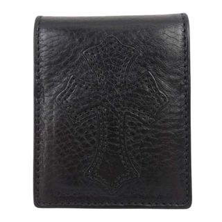 クロムハーツ(Chrome Hearts)のCHROME HEARTS クロムハーツ（原本無）  MEMO HOLDER MINI CHクロスパッチ レザー メモホルダー カバー ブラック系【中古】(その他)