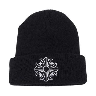 クロムハーツ(Chrome Hearts)のCHROME HEARTS クロムハーツ（原本無） ニットキャップ 2238-304-4100 国内正規品 WOOL WATCH CAP CHプラス 刺繍 ウール ワッチキャップ ニットキャップ ブラック系 OS【中古】(その他)