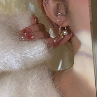 ❤️大人気❤️ピアス  韓国  レディース  ゴールド  真珠  C型ピアス