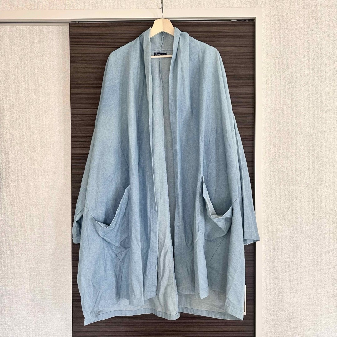 ロングデニムカーディガン メンズのジャケット/アウター(Gジャン/デニムジャケット)の商品写真