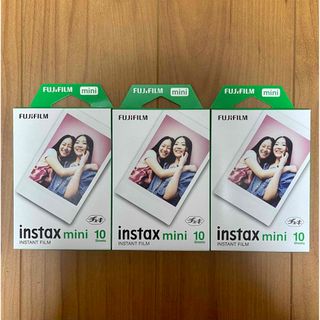 FUJIFILM instaxminiチェキフィルム10枚入(3箱)(フィルムカメラ)